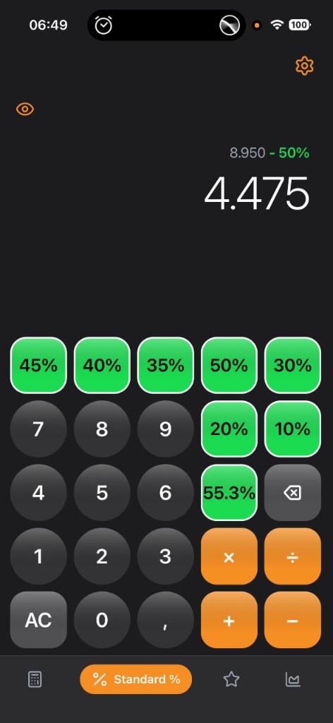 CalCom — Standard %