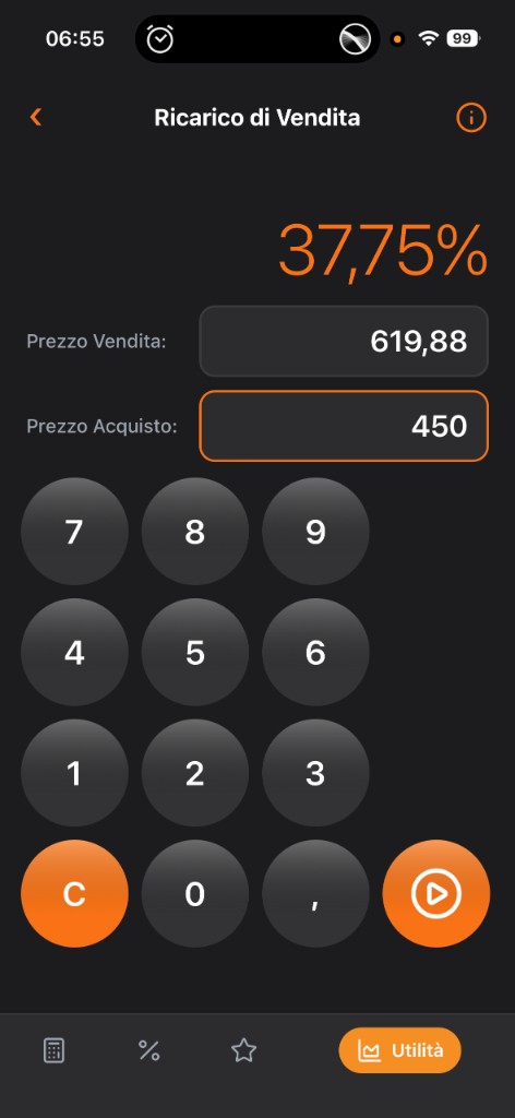CalCom — Sales markup
